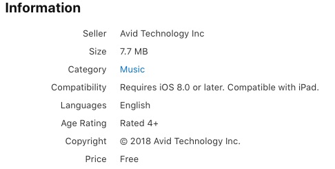 Avid PT Control on iTunes Store says it supports iOS 8 and above.
