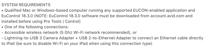 iTunes Store PT Control System Requirements
