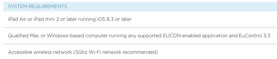 PT Control App System Requirements