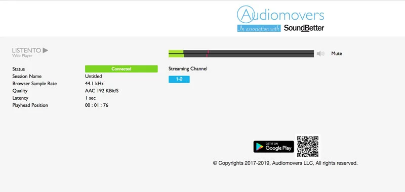 The Web Browser Window That Is Created By ListenTo.