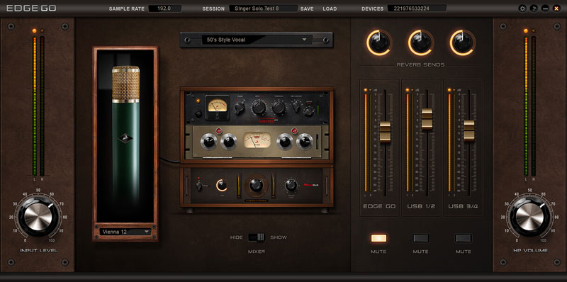 The Antelope Audio Edge Go Control Panel