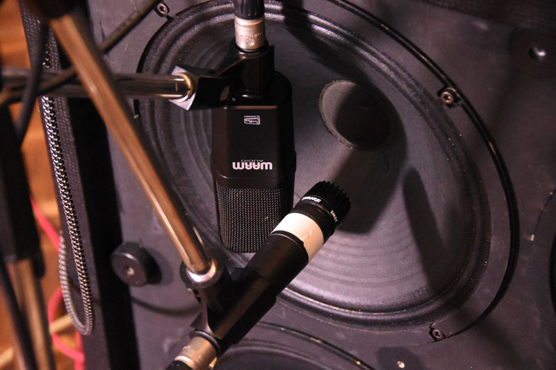 Warm Audio WA-14 and Shure SM 57 on a 12” speaker driver.