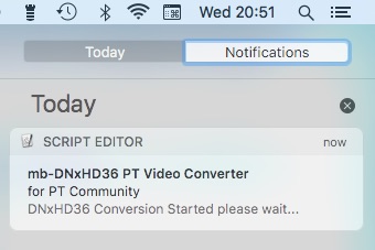 Conversion process started