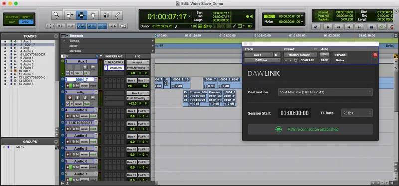 Non Lethal Applications’ DAWLink in Pro Tools