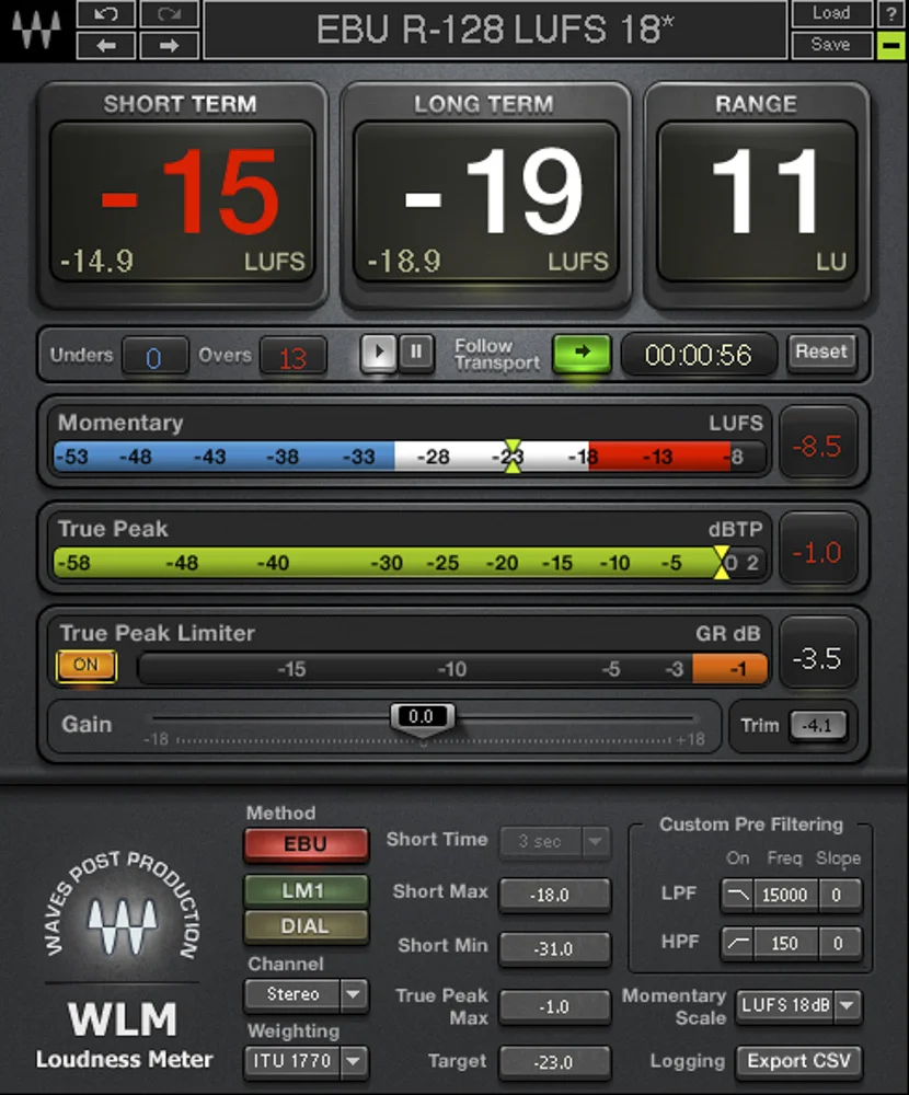 Waves WLM Plus Loudness meter