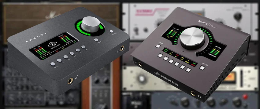Universal Audio Apollo Twin MK2 and Arrow audio interface.