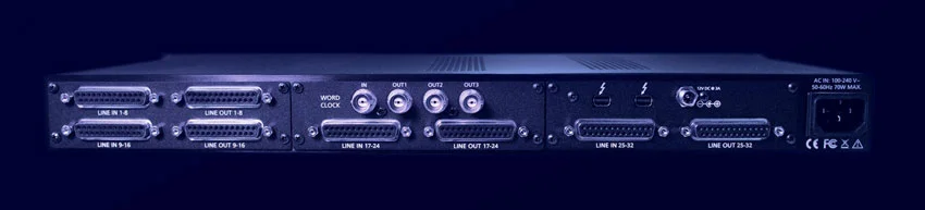 A fully configured Lynx Aurora n rear panel.