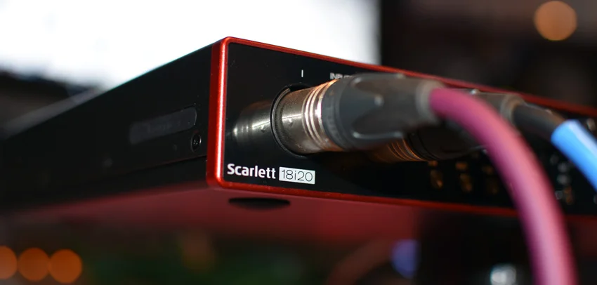 The demo session was recorded using the new Scarlett 28i20 USB-C interface.