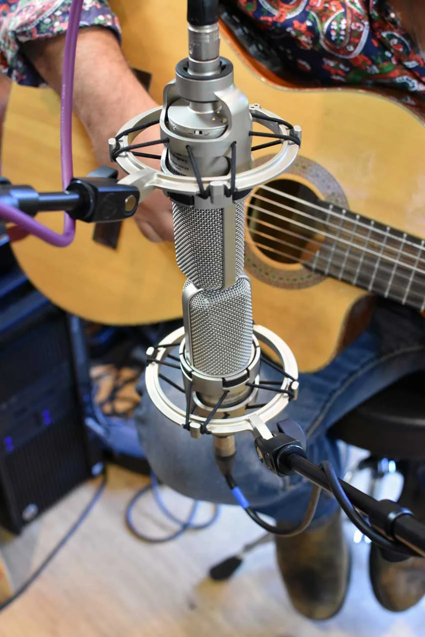 Blumlein Stereo pair of Audio technical AT4047 Large Diaphragm Condenser Microphones