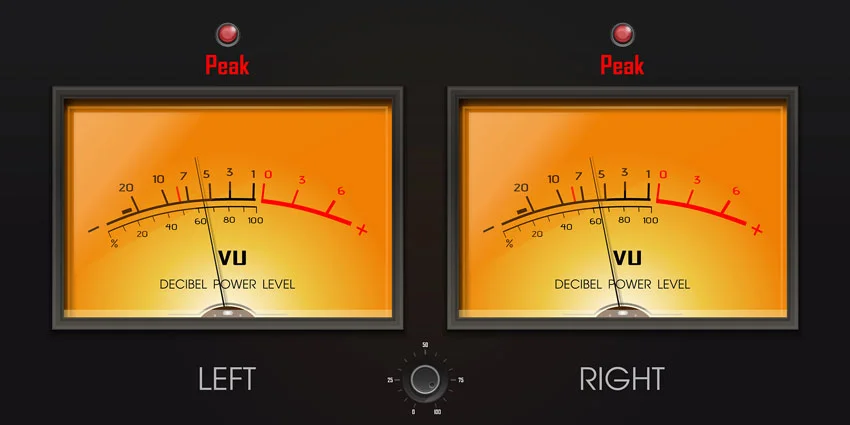 Stereo VU Meters.