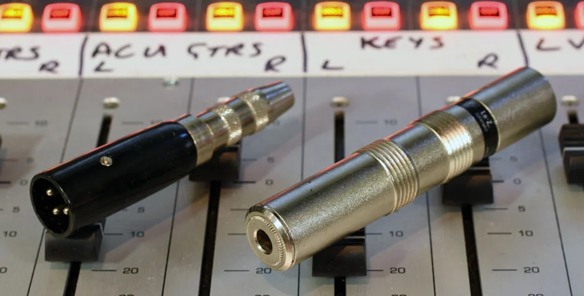 1/4 Inch TRS Jack to Male XLR Connectors.