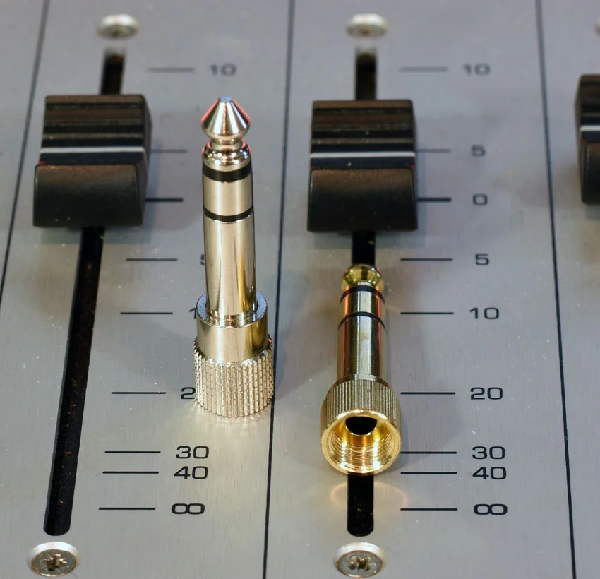 Big to little or as it’s officially known the 1/4 inch to 1/8th inch TRS converter.