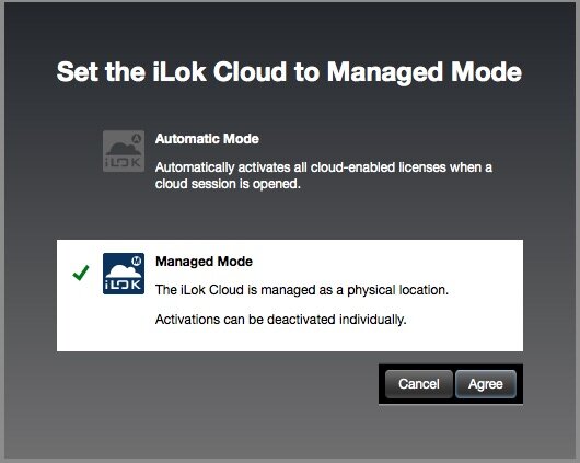 Managed Mode Dialog Box