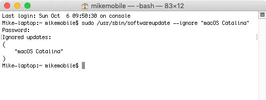 Blocking macOS Catalina Update