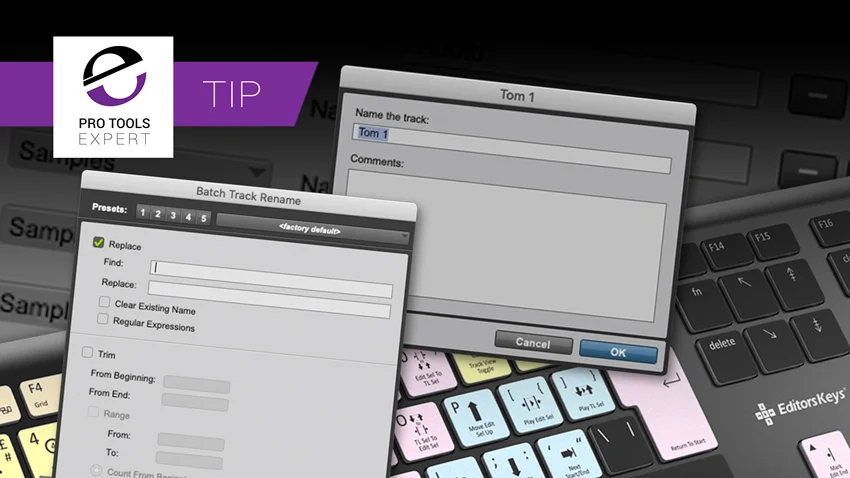 Naming and Renaming Tracks In Pro Tools | Pro Tools - The leading ...