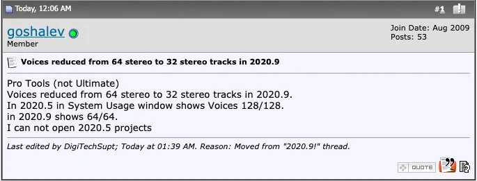 Pro Tools Users - Read This Before Updating To Pro Tools 2020.9 - UPDATED: Pro Tools 2020.9.1 Released | Pro Tools - The leading website for Pro Tools users Pro Tools Users - Read This Before Updating To Pro Tools 2020.9 - UPDATED: Pro Tools 2020.9.1 Released | Pro Tools - The leading website for Pro Tools users