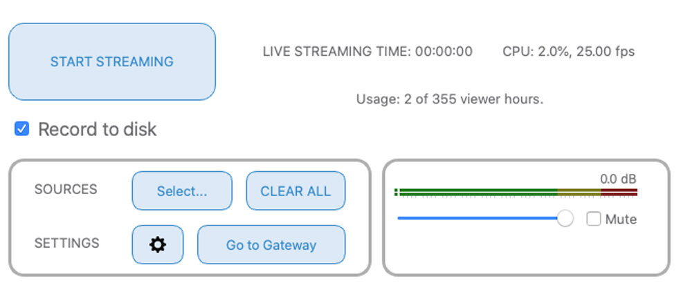 Source Live LL - Start Streaming