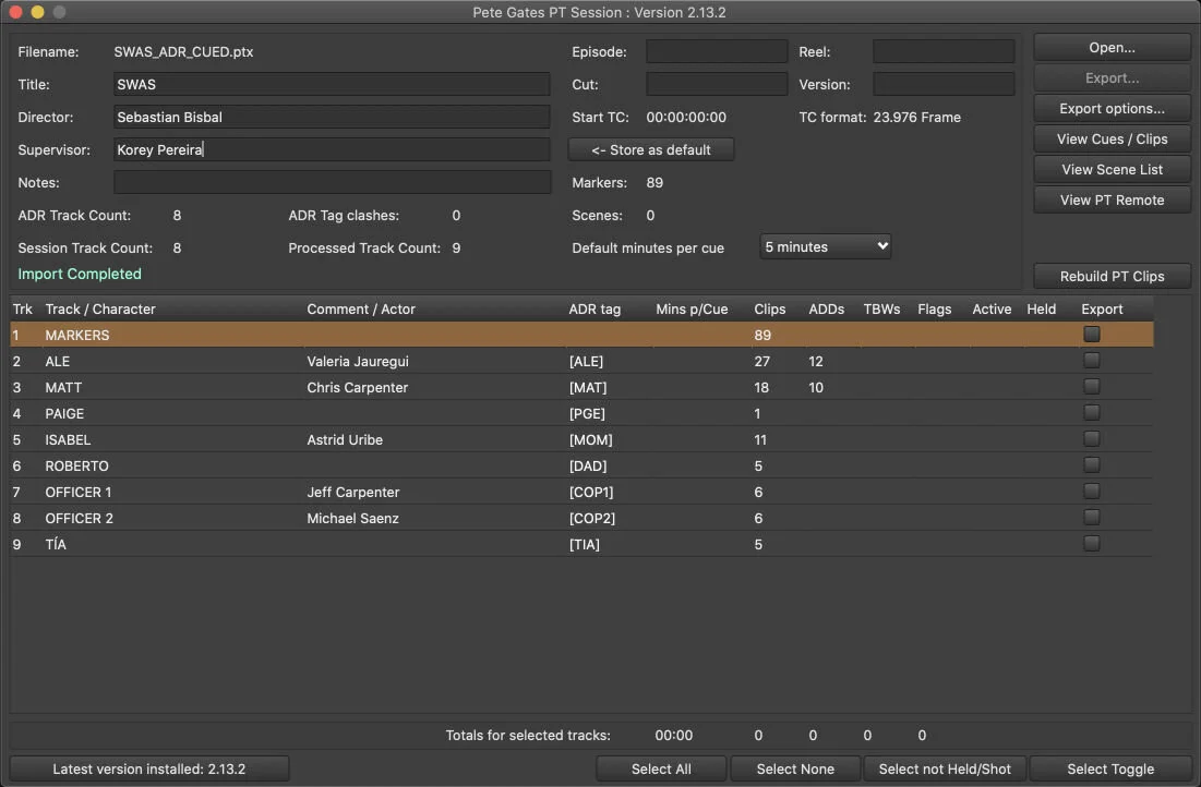 ADR Cueing Made Easy With The FREE PG PT Session Software | Pro Tools ...