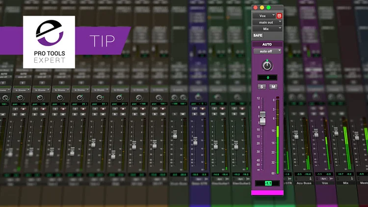 Control Pro Tools Faders Using Your Keyboard Or Mouse | Pro Tools - The ...