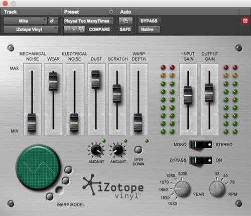 Free Plugin - iZotope Vinyl - Their Lo-fi Gem Updated | Pro Tools - The leading website Pro Tools users