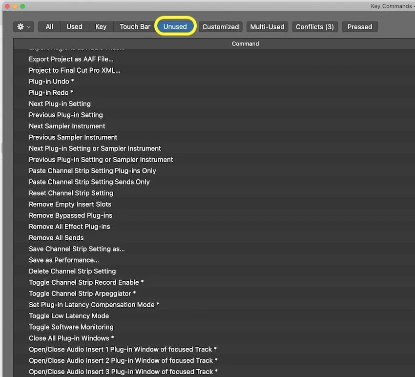 Five Unassigned Logic Pro Key Commands That Every Logic User Know