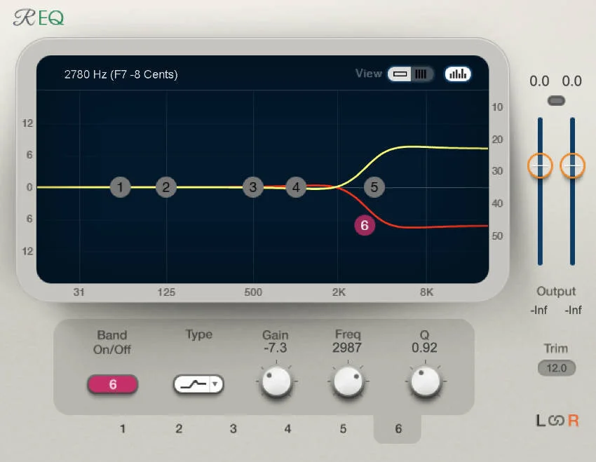 Waves Renn in Split EQ mode