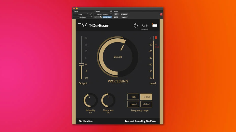 Free Plugin Techivation TDeEsser Production Expert