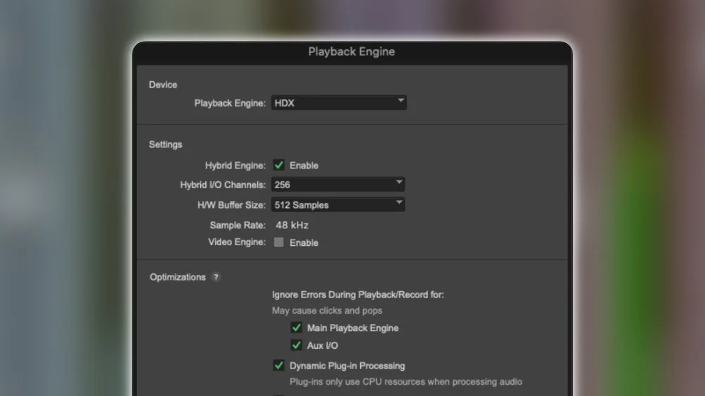 Pro Tools Playback Engine - Every Setting Explained | Audio Production ...