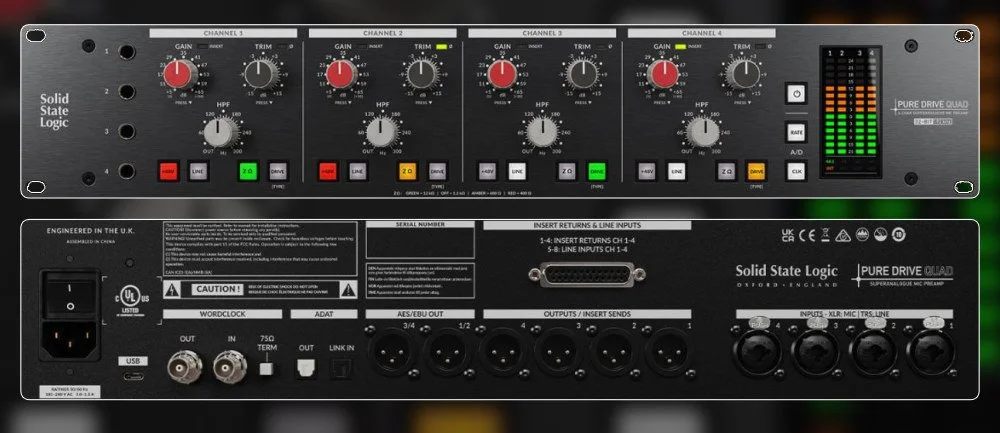 SSL PURE DRIVE QUAD -Studio Grade Front End Tested | Audio Production ...
