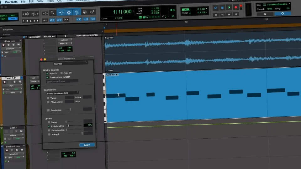 Quantize Software Pro Tools MIDI Quantize - Getting Started | Audio Production: News ...