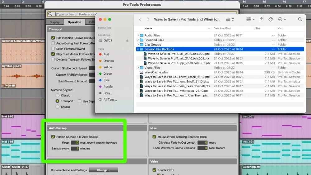 Five Ways To Save In Pro Tools And When To Use Them | Production Expert