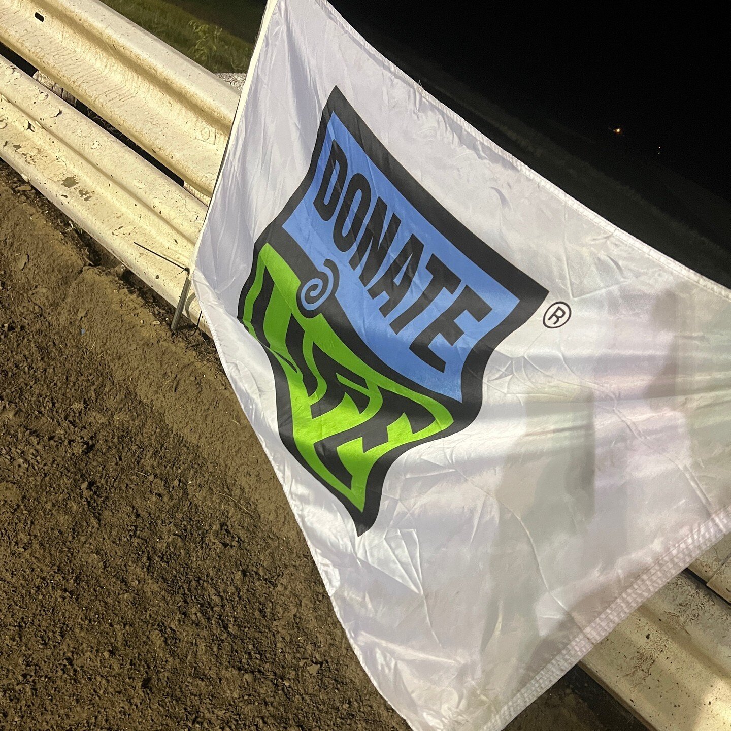 The flag flew above Memorial Medical Center in Springfield, IL the day of my Dad&rsquo;s organ donation. Tonight, it flies at Belleville High Banks, where Bryan Clauson&rsquo;s tragic accident occurred. This weekend is dedicated to them. #DonateLife 