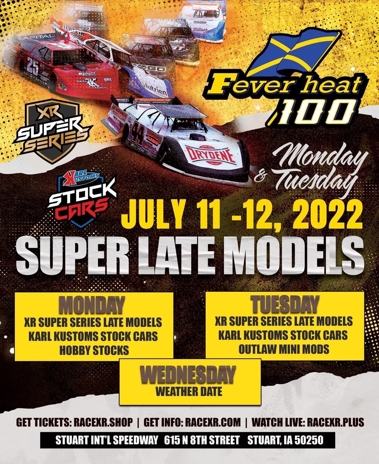 We are off this weekend and next as we prepare for our next @race_xr @karl_kustoms Stock Car event, the Fever Heat 100 at Stuart Speedway on July 11-12!