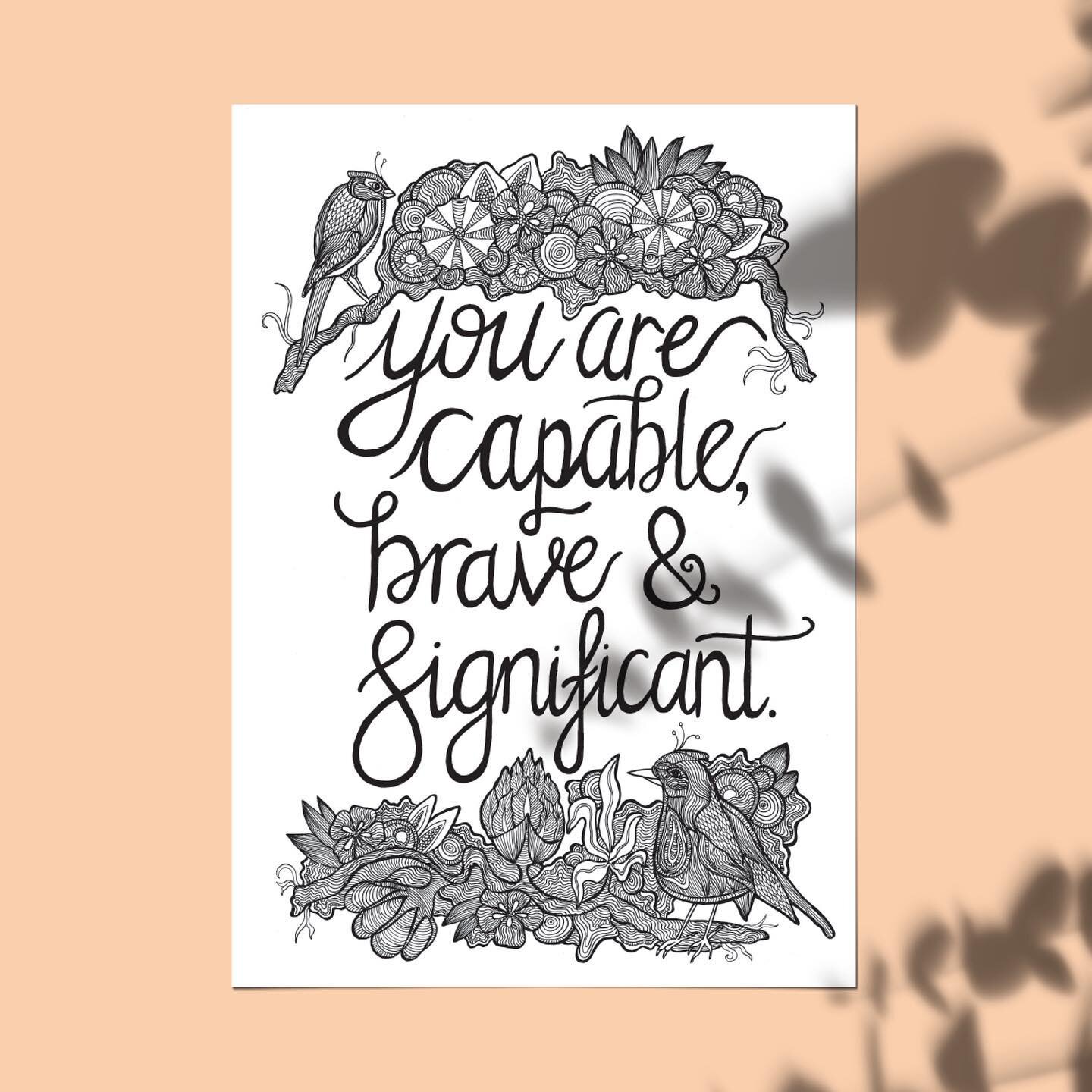 Morning message 🌼 

#psa #youarecapable #brave #significant #print #colouringset #afeastforopenears
