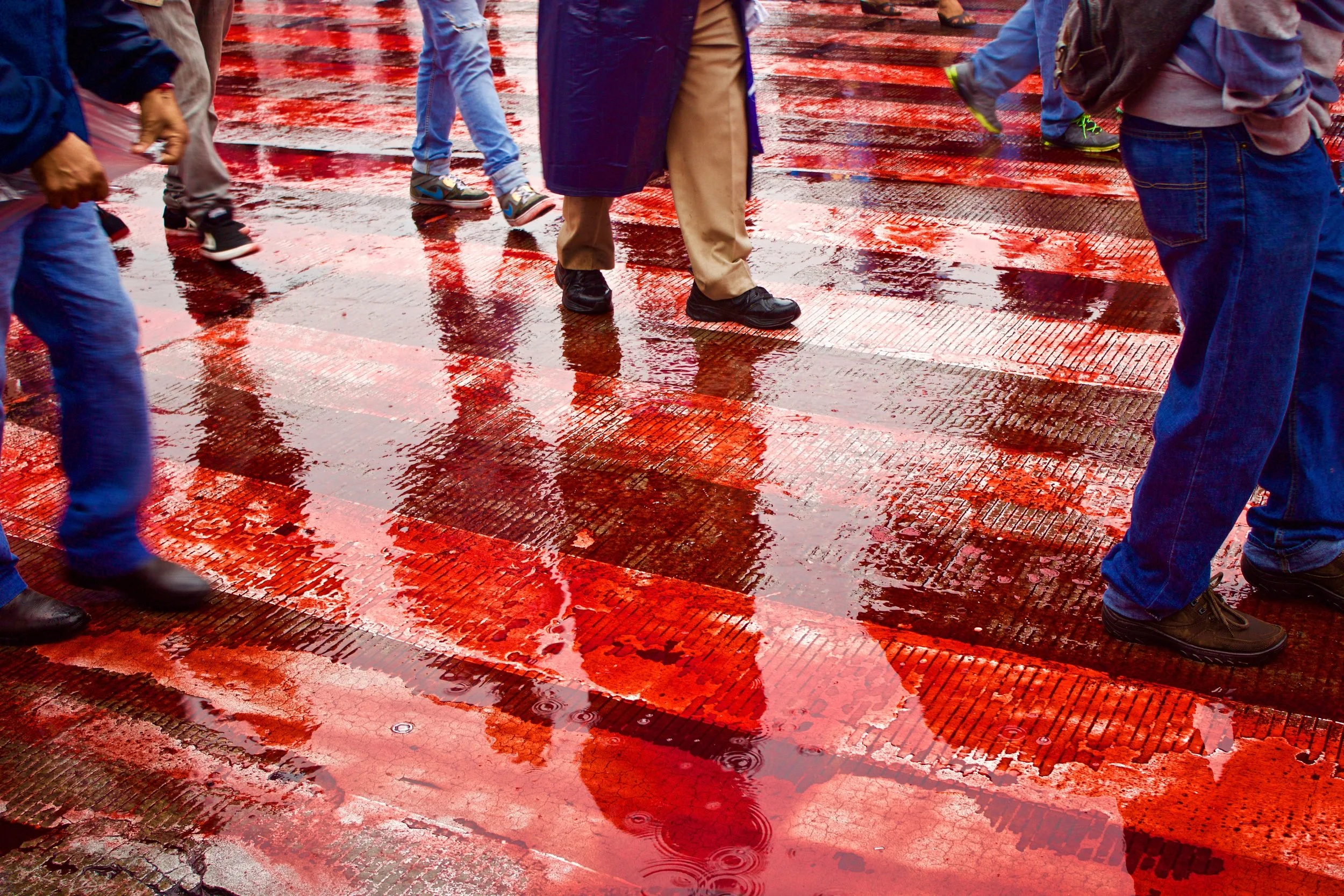 Sept. 26, 2015 -&nbsp;Mexico City, Mexico -&nbsp;Demonstrators march in the Ayotzinapa One Year Later global protest. (Photo: Nicole Rothwell)&nbsp;