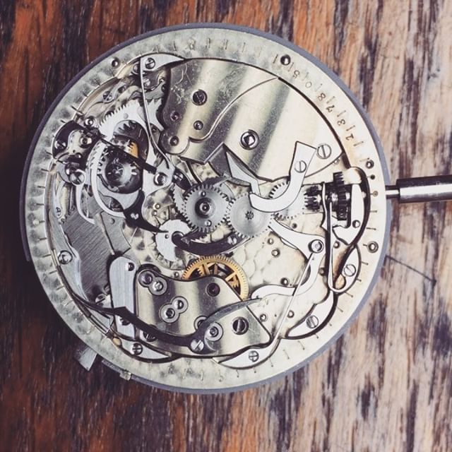 Sound up! Patek Philippe Minute Repeating Chronograph in for restoration. The first step was to make a custom movement holder with reliefs to accommodate the stem, movement locating pin, and slide for the repeater. We decided to make our first foray 