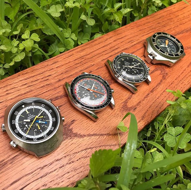 Swipe 👉🏻 to see this weeks group of vintage Omega professionals after service! 
#vintageomega #vintagechronograph
#flightmaster
#ploprof
#speedmaster #speedypro
#watchmaker #watchmaking #uhrmacher #horloger
