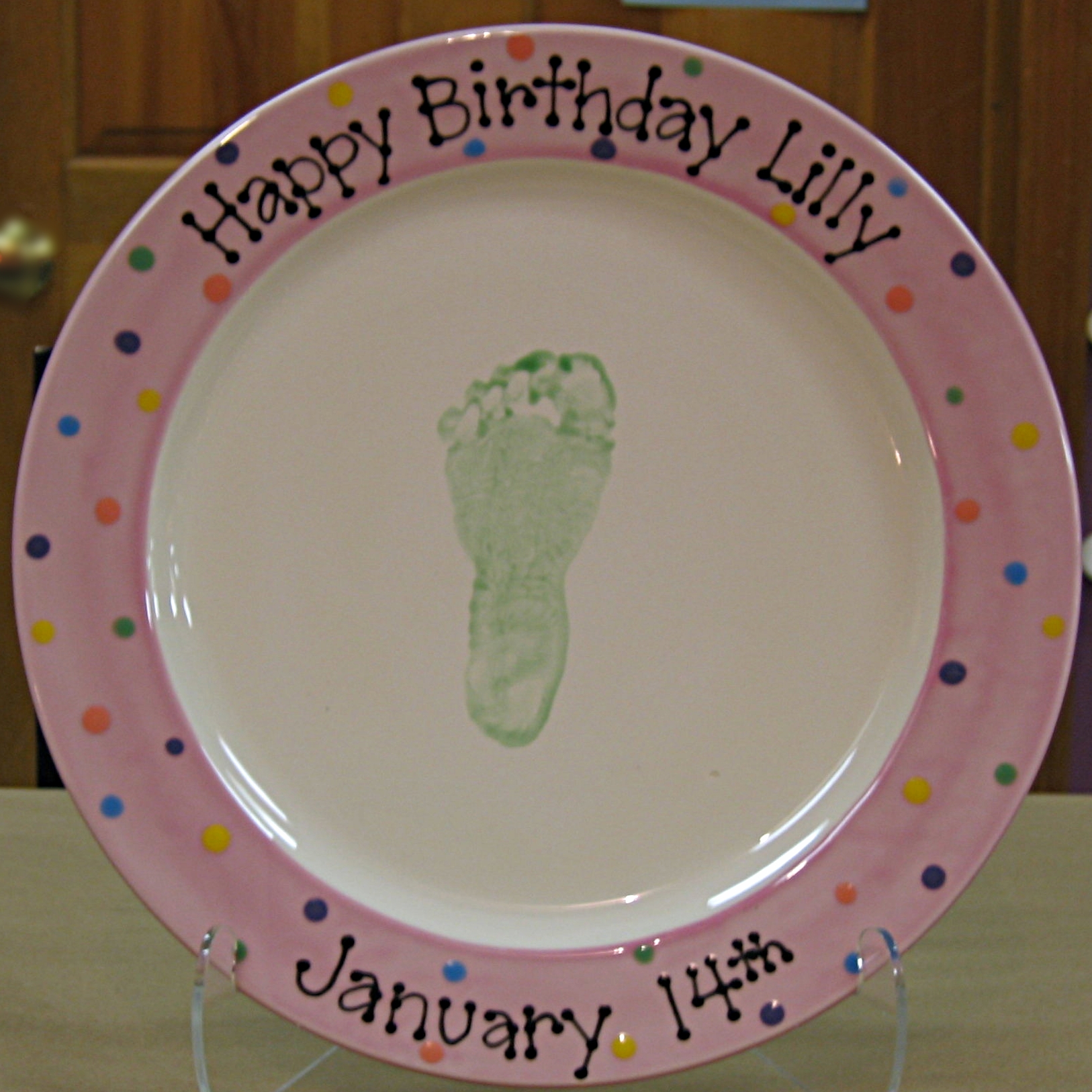baby footprint ceramic