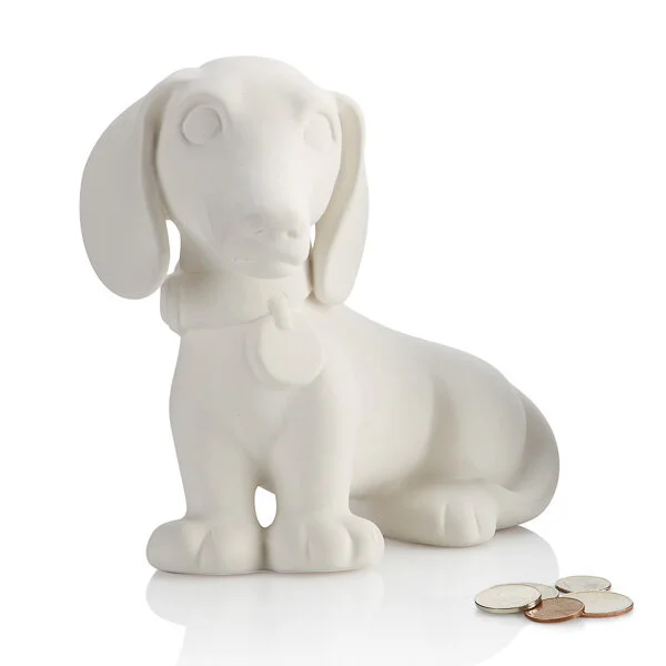 Paint Your Own Dachshund Bank