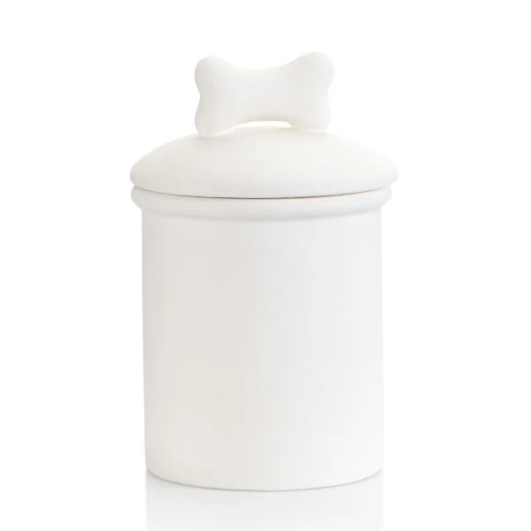 Paint Your Own Bow Wow Dog Treat Jar with Gasket — The Pottery Piazza