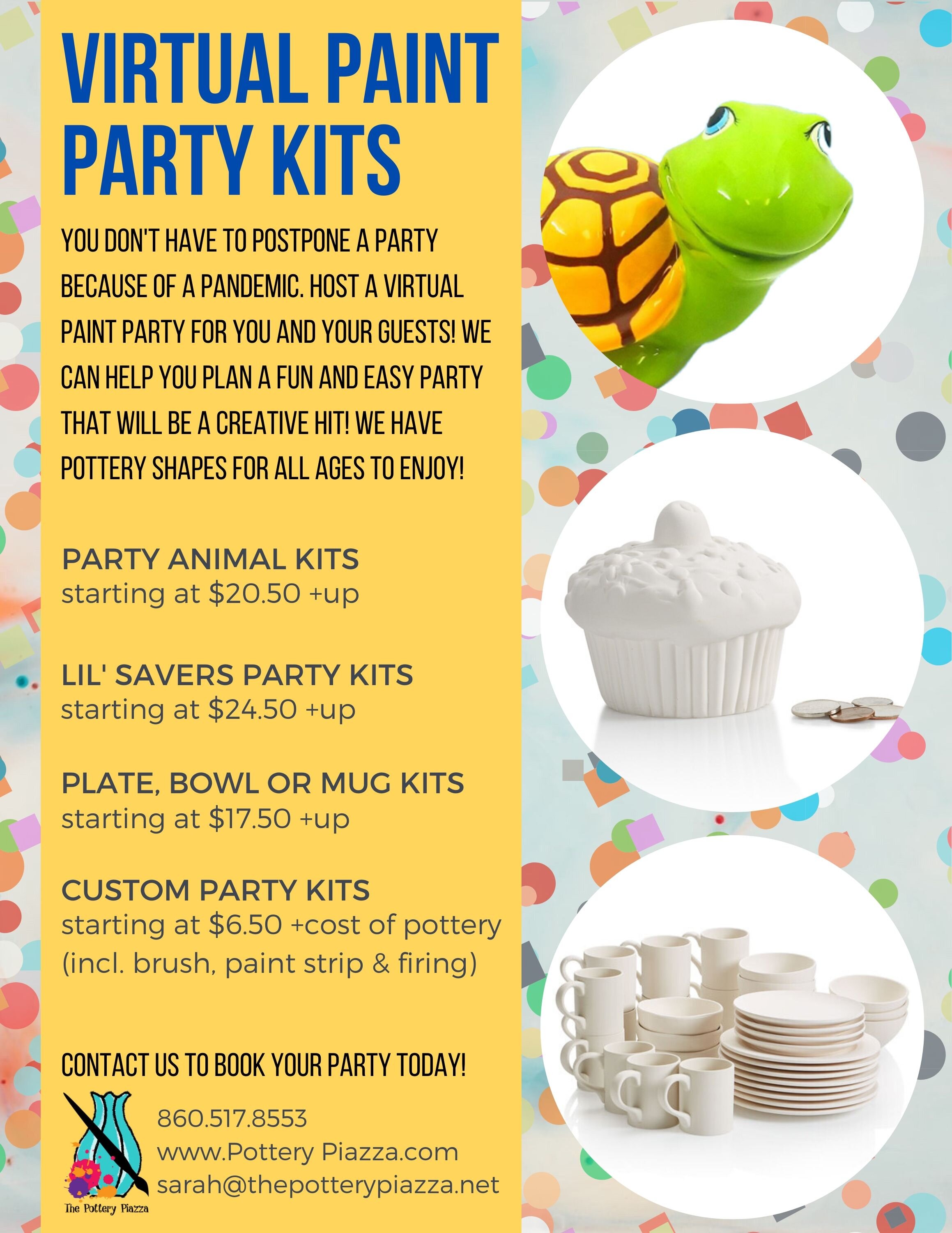 Virtual Pottery Painting Parties — The Pottery Piazza