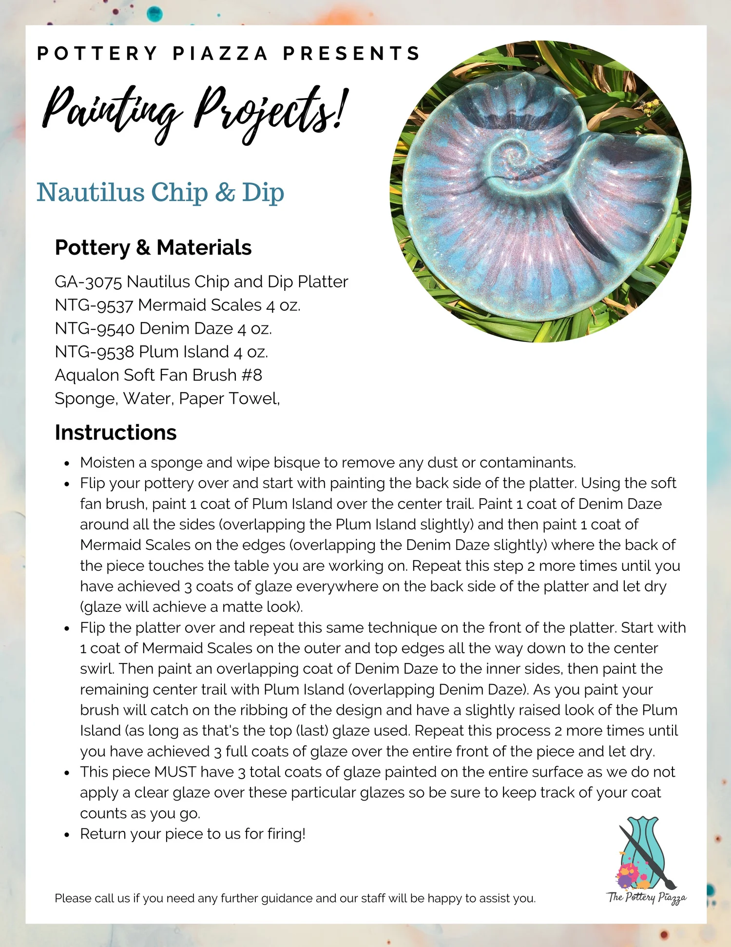 FREE Downloads | Painting Technique Sheets — The Pottery Piazza