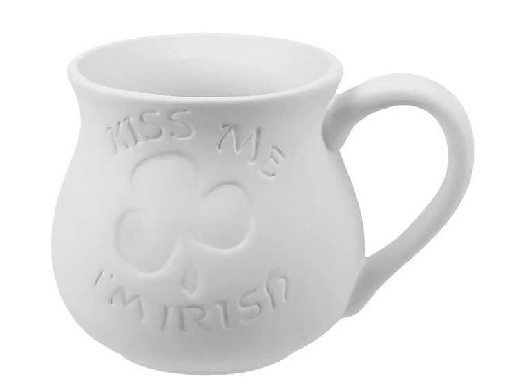 Paint Your Own "Kiss Me I'm Irish" Mug