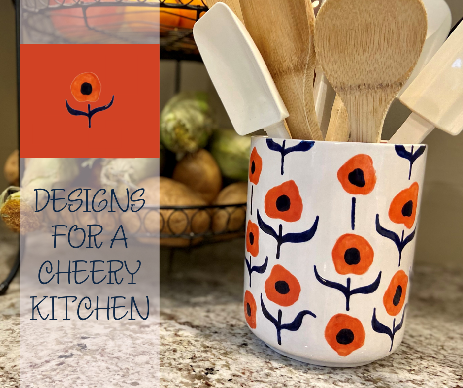 Paint Your Own Utensil Holder — The Pottery Piazza