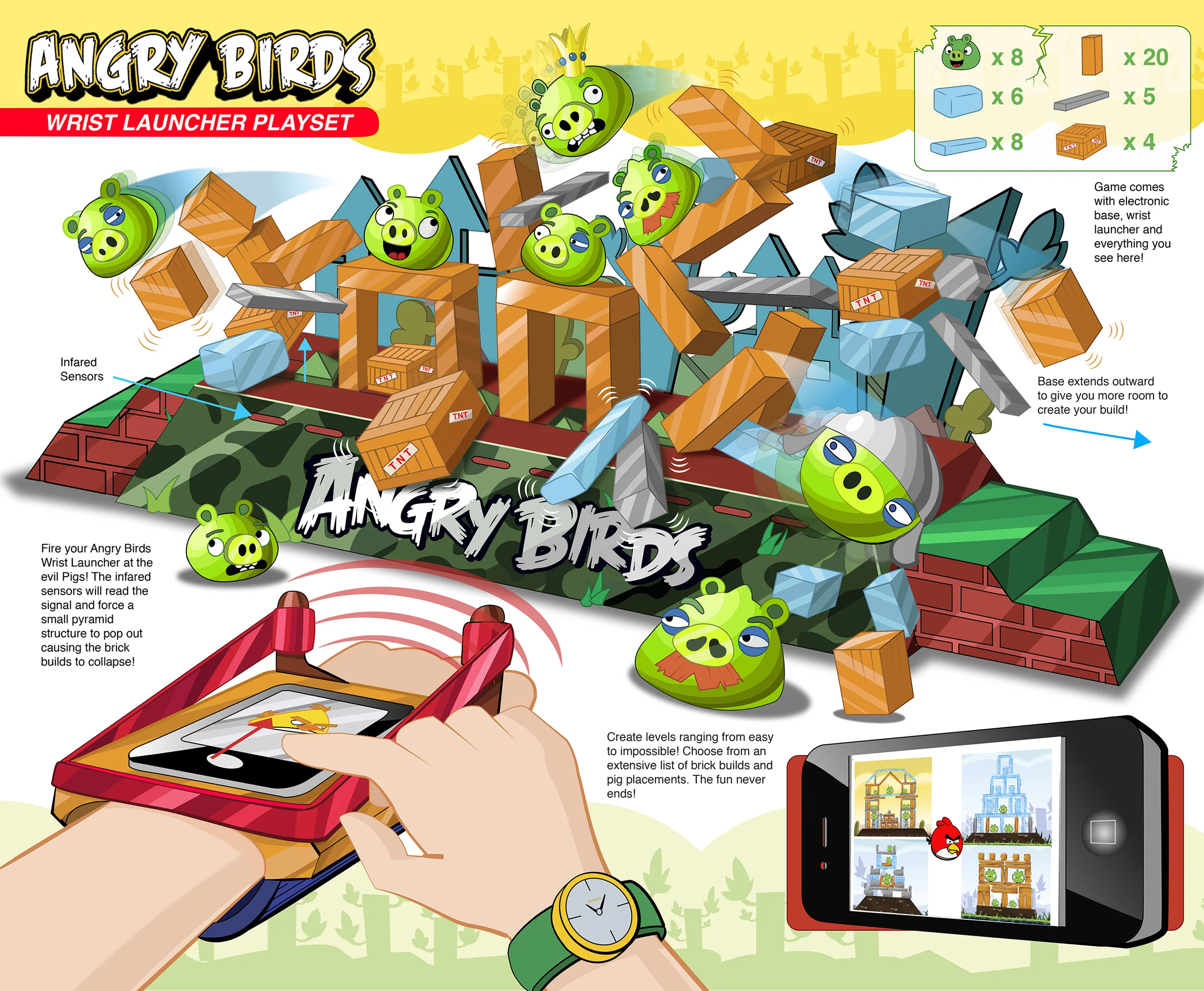 Angry Birds Wrist-Launcher Playset