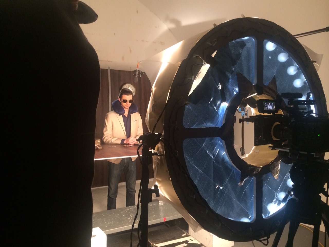 <strong>Large ring light is used for lighting technique in myCharge campaign</strong>