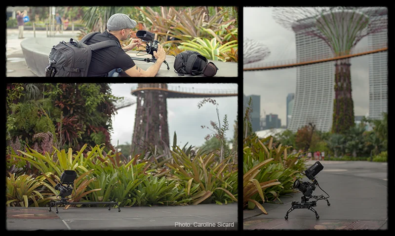 Running the slider at Marina Bay Sands – Garden by the Bay, Singapore.