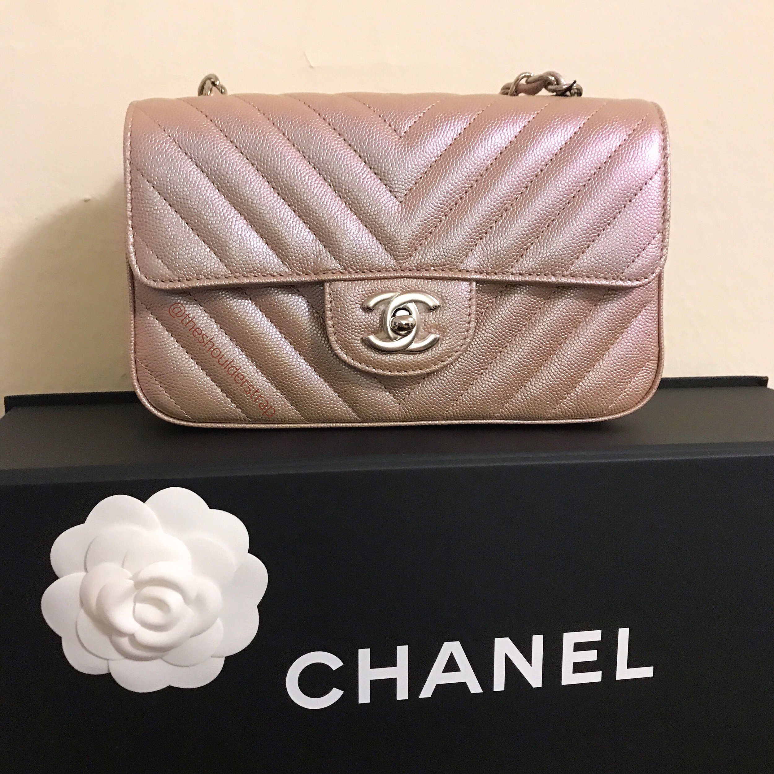 Shop Chanel Rose Gold Mini