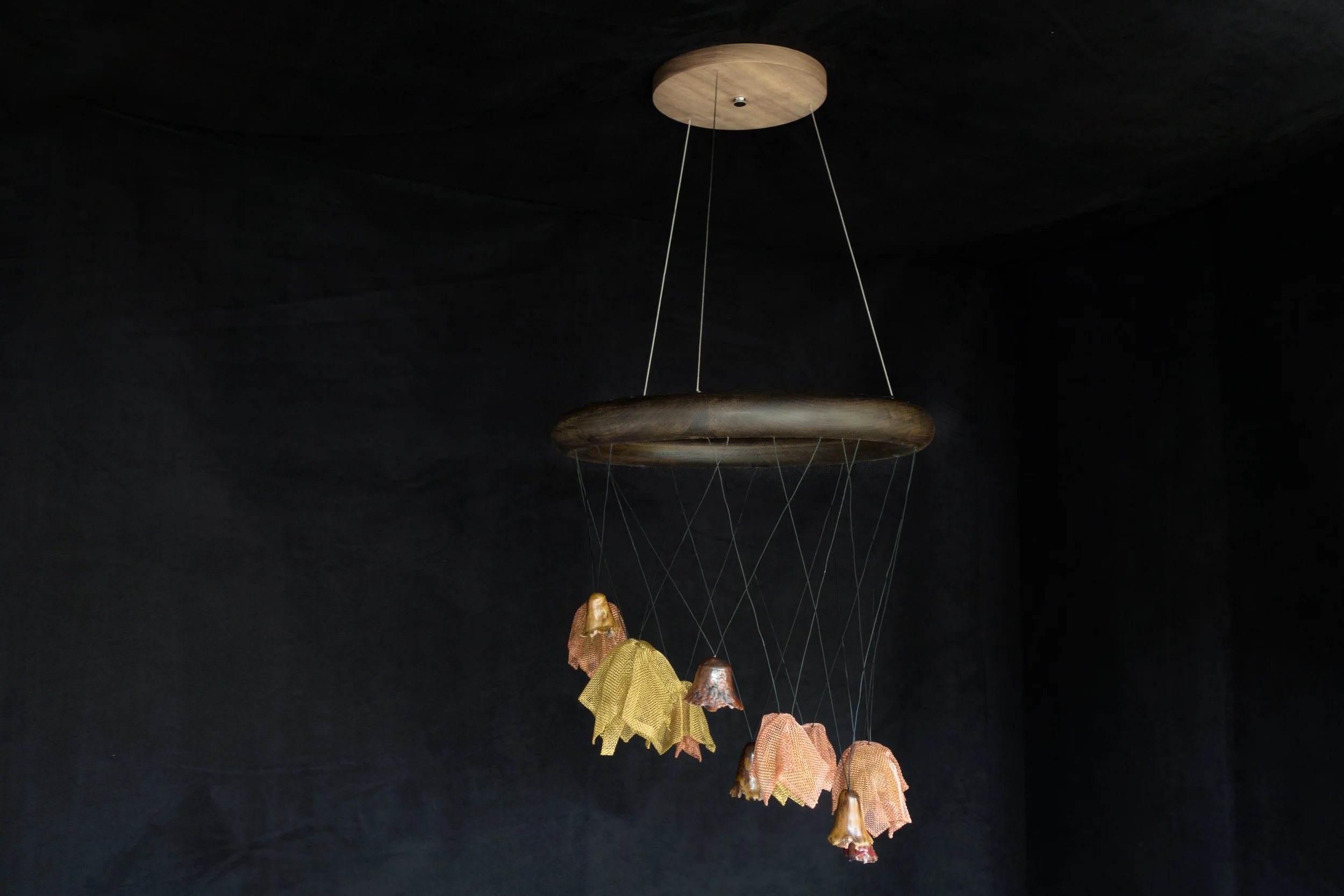 mesh ceramic bells chandelier-3.jpg