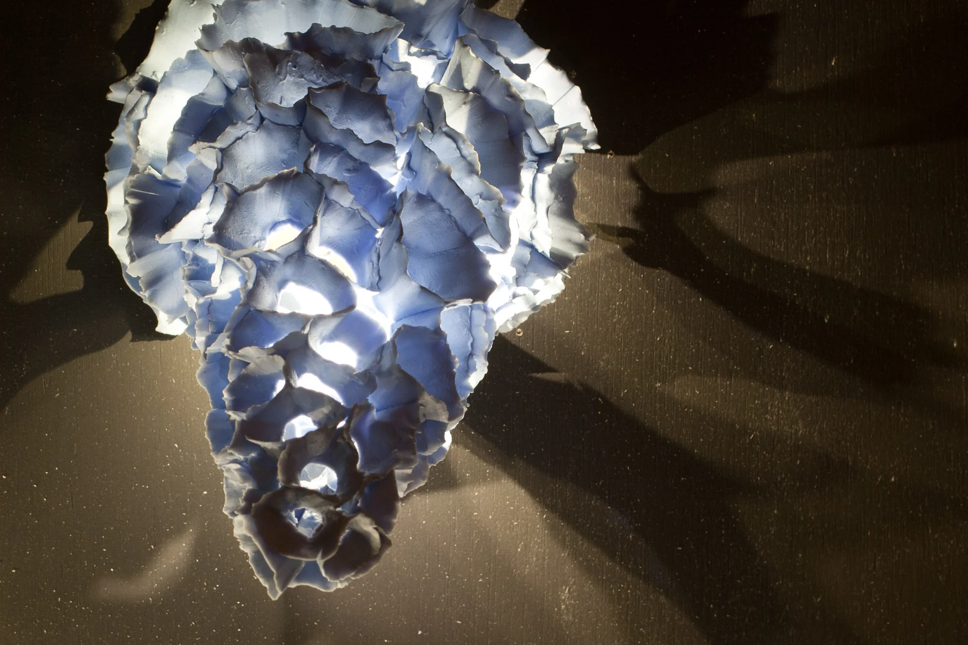 ceramic coral cone, lit 1.jpg